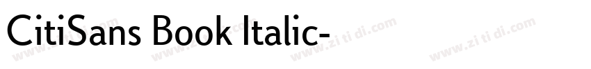 CitiSans Book Italic字体转换